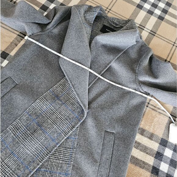 Stylish Gray Wrap Coat - Picture 9 of 12
